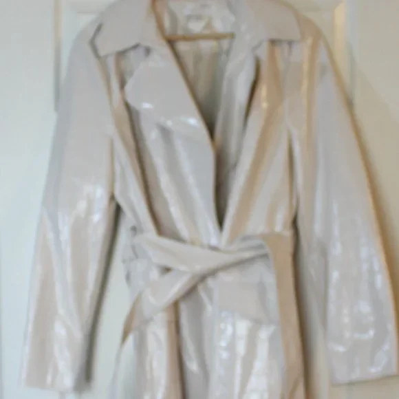 Topshop White Trench Coat Size 14 - Picture 4 of 6